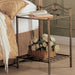 Sydney 2-shlef Nightstand Antique Brushed Gold - Royal Furniture & Gifts (MI) - Multi Location