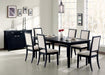 Louise Rectangular Dining Table with Extension Leaf Black - Royal Furniture & Gifts (MI) - Multi Location