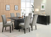 Stanton Rectangle Pedestal Dining Table Black - Royal Furniture & Gifts (MI) - Multi Location