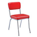 Retro Open Back Side Chairs Red and Chrome (Set of 2) - Royal Furniture & Gifts (MI) - Multi Location