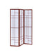 Katerina 3-panel Folding Floor Screen White and Cherry - Royal Furniture & Gifts (MI) - Multi Location