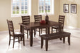 Dalila Tufted Upholstered Dining Bench Cappuccino and Black - Royal Furniture & Gifts (MI) - Multi Location