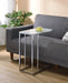 Stella Glass Top Accent Table Chrome and White - Royal Furniture & Gifts (MI) - Multi Location