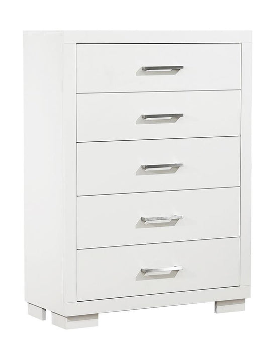 Jessica 5-drawer Chest White - Royal Furniture & Gifts (MI) - Multi Location