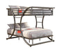 Stephan Full Over Full Bunk Bed Gunmetal - Royal Furniture & Gifts (MI) - Multi Location