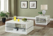 Elana Rectangle 2-shelf Coffee Table Glossy White - Royal Furniture & Gifts (MI) - Multi Location