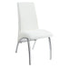 Bishop Upholstered Side Chairs White and Chrome (Set of 2) - Royal Furniture & Gifts (MI) - Multi Location