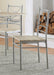 Anna Fontana 5-piece Rectangular Dining Set Brushed Silver - Royal Furniture & Gifts (MI) - Multi Location