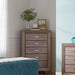 Kauffman 5-drawer Chest Washed Taupe - Royal Furniture & Gifts (MI) - Multi Location