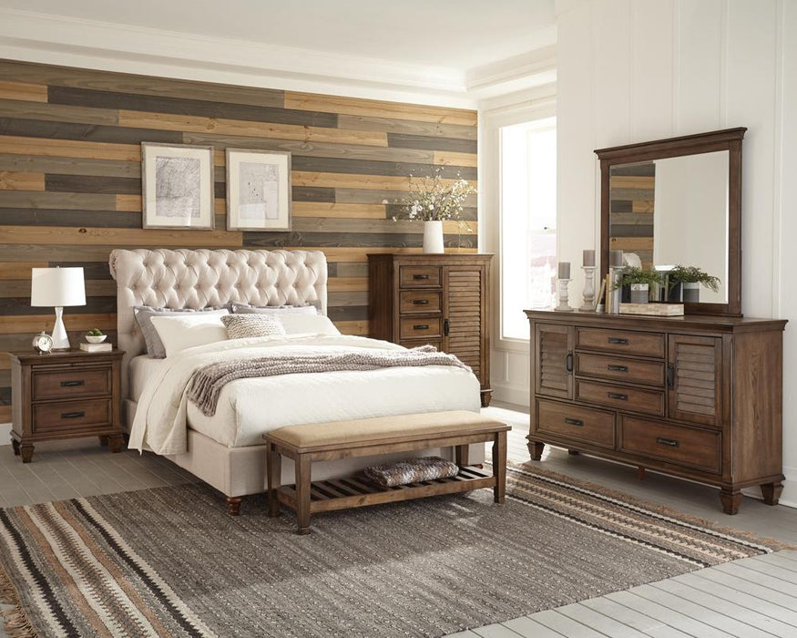Devon Tufted Upholstered California King, Eastren King, & Queen Bed Beige