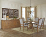 Florence Round Pedestal Dining Table Rustic Smoke - Royal Furniture & Gifts (MI) - Multi Location