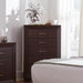 Kauffman 5-drawer Chest Dark Cocoa - Royal Furniture & Gifts (MI) - Multi Location