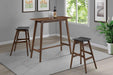 Finnick Tapered Legs Bar Stools Dark Grey and Walnut (Set of 2) - Royal Furniture & Gifts (MI) - Multi Location