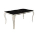 Carone Rectangular Dining Table Chrome and Black - Royal Furniture & Gifts (MI) - Multi Location