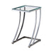 Cayden Rectangular Top Accent Table Chrome and Clear - Royal Furniture & Gifts (MI) - Multi Location