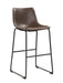 Michelle Armless Bar Stools Two-tone Brown and Black (Set of 2) - Royal Furniture & Gifts (MI) - Multi Location