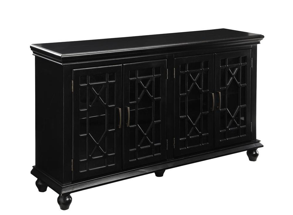 Kovu 4-door Accent Cabinet Black - Royal Furniture & Gifts (MI) - Multi Location