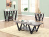 Stevens V-shaped End Table Black and Antique Grey - Royal Furniture & Gifts (MI) - Multi Location
