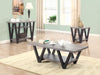 Stevens V-shaped Sofa Table Black and Antique Grey - Royal Furniture & Gifts (MI) - Multi Location