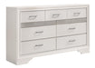 Miranda 7-drawer Dresser White and Rhinestone - Royal Furniture & Gifts (MI) - Multi Location
