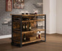 Renaldi Bar Unit with Stemware Rack Antique Nutmeg - Royal Furniture & Gifts (MI) - Multi Location