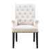 Alana Upholstered Arm Chair Beige and Smokey Black - Royal Furniture & Gifts (MI) - Multi Location