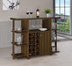 Evelio Bar Unit with Wine Bottle Storage Walnut - Royal Furniture & Gifts (MI) - Multi Location