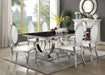 Antoine Rectangular Dining Table Chrome and Black - Royal Furniture & Gifts (MI) - Multi Location