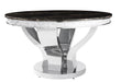 Anchorage Round Dining Table Chrome and Black - Royal Furniture & Gifts (MI) - Multi Location
