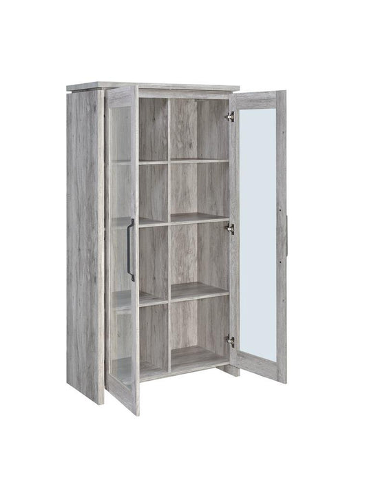 Alejo 2-door Tall Cabinet Grey Driftwood - Royal Furniture & Gifts (MI) - Multi Location