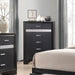Miranda 5-drawer Chest Black and Rhinestone - Royal Furniture & Gifts (MI) - Multi Location