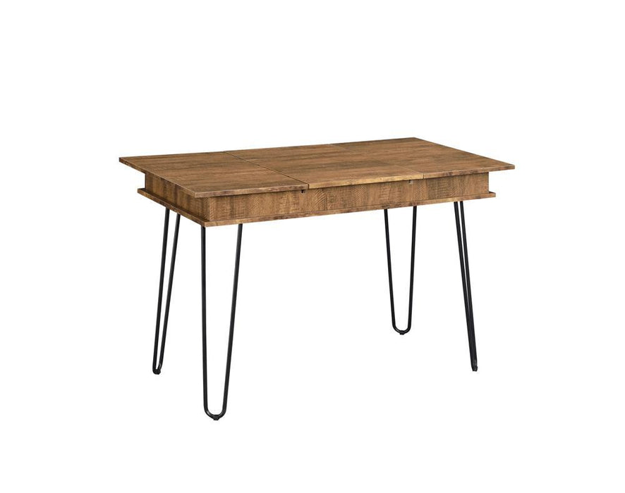 Sheeran Writing Desk with 4 Hidden Storages Rustic Amber - Royal Furniture & Gifts (MI) - Multi Location