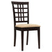 Kelso Lattice Back Dining Chairs Cappuccino (Set of 2) - Royal Furniture & Gifts (MI) - Multi Location