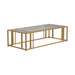 Adri Metal Frame Coffee Table Matte Brass - Royal Furniture & Gifts (MI) - Multi Location