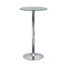 Abiline Glass Top Round Bar Table Chrome - Royal Furniture & Gifts (MI) - Multi Location