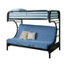 Montgomery Twin Over Futon Bunk Bed Glossy Black - Royal Furniture & Gifts (MI) - Multi Location