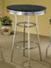 Theodore Round Bar Table Black and Chrome - Royal Furniture & Gifts (MI) - Multi Location