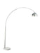 Krester Arched Floor Lamp Brushed Steel and Chrome - Royal Furniture & Gifts (MI) - Multi Location