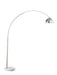 Krester Arched Floor Lamp Brushed Steel and Chrome - Royal Furniture & Gifts (MI) - Multi Location