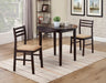 Bucknell 3-piece Dining Set with Drop Leaf Cappuccino and Tan - Royal Furniture & Gifts (MI) - Multi Location