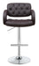 Brandi Adjustable Bar Stool Chrome and Brown - Royal Furniture & Gifts (MI) - Multi Location