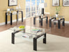 Dyer Tempered Glass Sofa Table with Shelf Black - Royal Furniture & Gifts (MI) - Multi Location