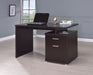 Irving 2-drawer Office Desk with Cabinet Cappuccino - Royal Furniture & Gifts (MI) - Multi Location