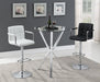 Palomar Adjustable Height Bar Stool White and Chrome - Royal Furniture & Gifts (MI) - Multi Location
