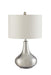 Junko Drum Shade Table Lamp Chrome and White - Royal Furniture & Gifts (MI) - Multi Location
