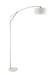 Moniz Adjustable Arched Arm Floor Lamp Chrome and White - Royal Furniture & Gifts (MI) - Multi Location