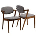 Malone Dining Side Chairs Grey and Dark Walnut (Set of 2) - Royal Furniture & Gifts (MI) - Multi Location
