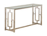 Merced Rectangle Glass Top Sofa Table Nickel - Royal Furniture & Gifts (MI) - Multi Location