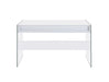 Dobrev 2-drawer Writing Desk Glossy White and Clear - Royal Furniture & Gifts (MI) - Multi Location