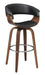 Zion Upholstered Swivel Bar Stool Walnut and Black - Royal Furniture & Gifts (MI) - Multi Location